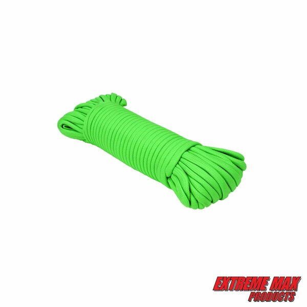 Extreme Max Extreme Max 3008.0505 Neon Green Type III 550 Paracord Commercial Grade - 5/32" x 100' 3008.0505
